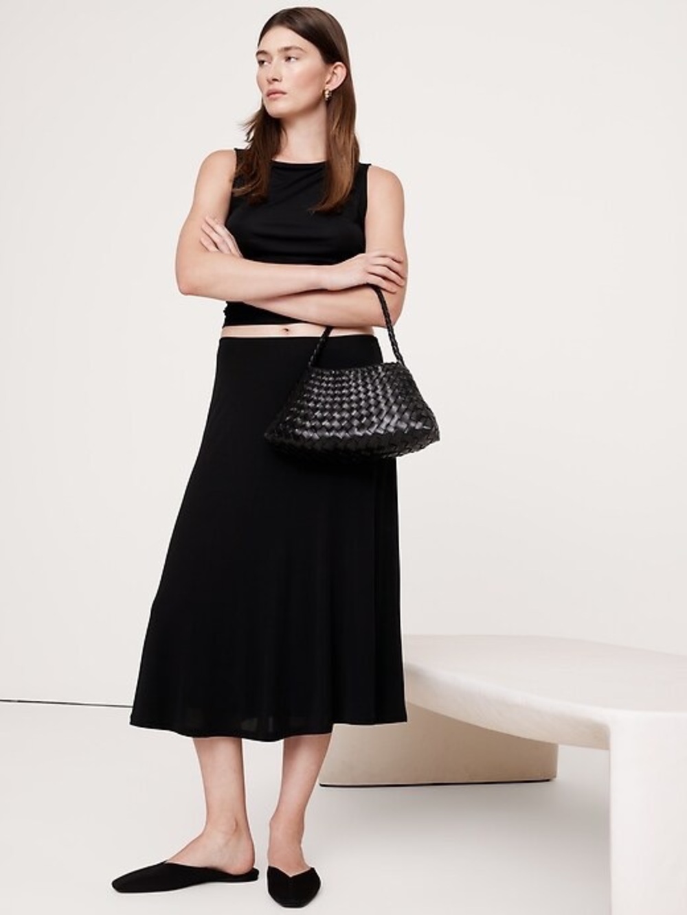 Banana Republic Crepe Midi Skirt, BNWT, size M